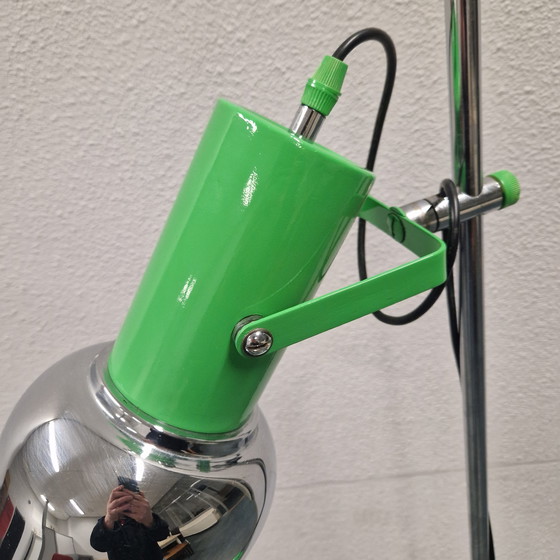 Image 1 of Lampadaire vintage des années 1970, projecteur vert