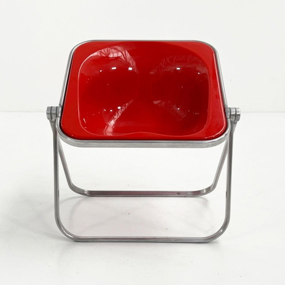 Image 1 of Red Plona Folding Chair by Giancarlo Piretti for Castelli, 1970s