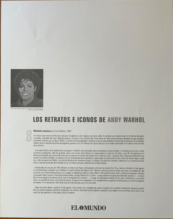 Image 1 of Michael Jackson, 1984 – Andy Warhol (después) | Impresión offset editorial con licencia, 2007