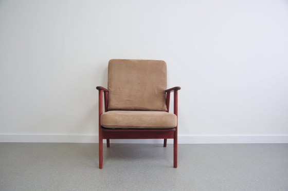Poltrona Danese in Teak Rivestimento Beige – Poltrone, Textile, Wood, Vintage (photo 4 of 5)