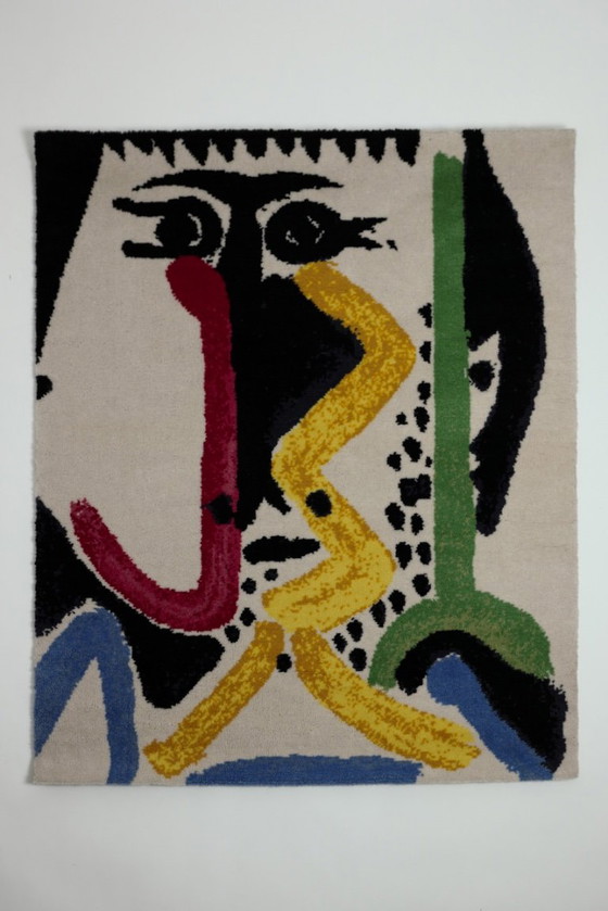 Pablo Picasso “Tête d’Homme” Tapis en Laine Édition Limitée par Desso, N° 90/500, Pays-Bas, 1996 – Wool (photo 2 of 18)