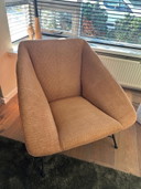 Jess Design fauteuil in roestkleur, 2 stuks!