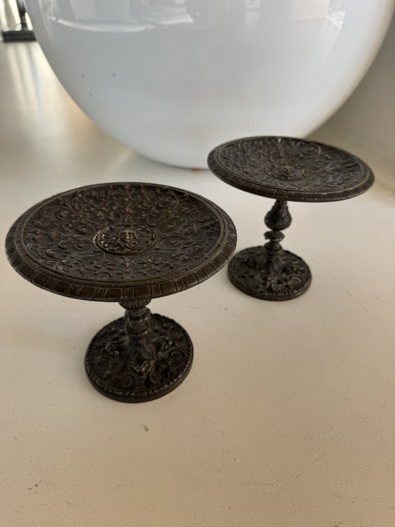 Image 1 of Coupes sur pied en bronze style Renaissance