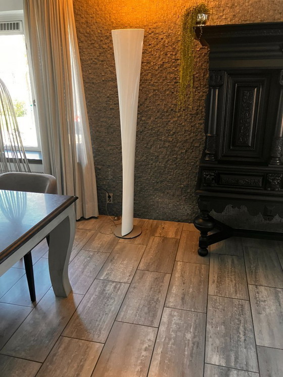 Image 1 of Fontana Arte Polaris Marco Arcebis lampadaire design blanc