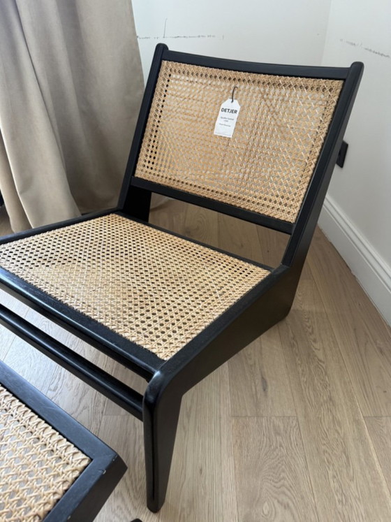 Poltrona lounge Kangaroo Detjer con poggiapiedi - Nero antracite – Poltrone, Rattan (photo 3 of 4)