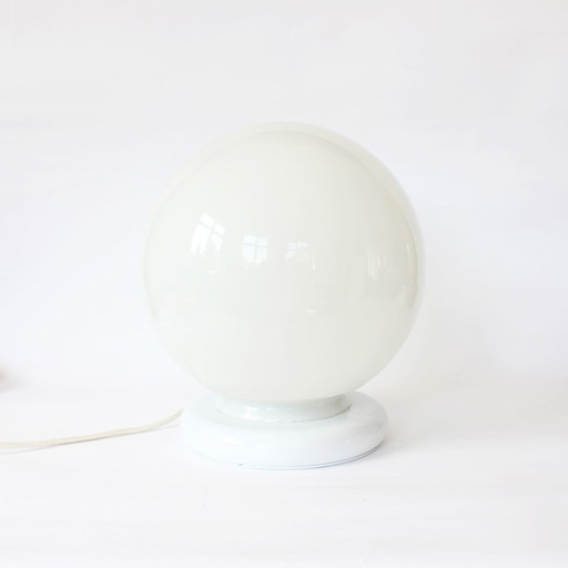 Vintage Glas Globus Tischlampe
