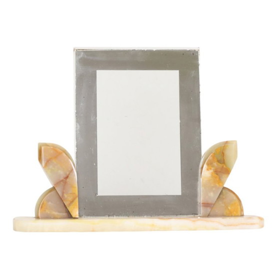 Cuadro grande estilo art déco con marco de fotos, mármol ónix y borde espejado. – Marcos de fotos, Marble (photo 21 of 22)
