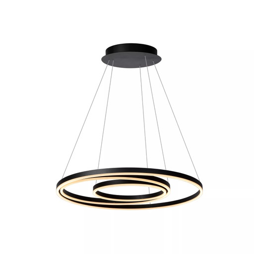 Lucide TRINITI Suspension - LED dimmable - Ø 80 cm - noir