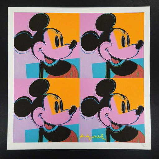 Litografia in edizione limitata "Topolino" di Andy Warhol, realizzata da CMOA.