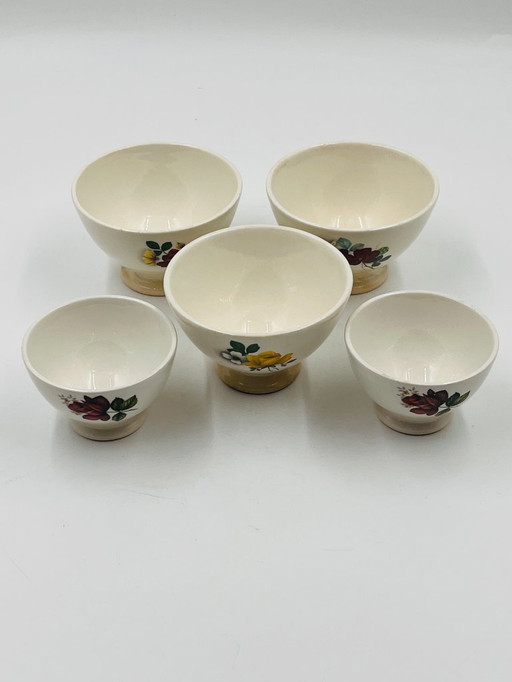 Lot de 5 bols Boch Frères Keramis