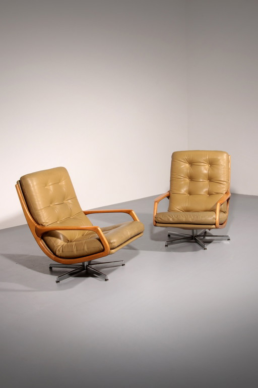 Chaises longues pivotantes d'Eugen Schmidt pour Soloform 1960