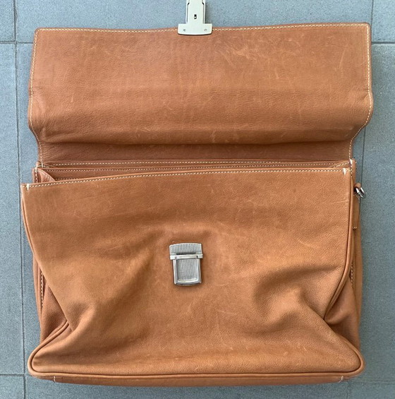 Image 1 of aktentas Dell'Ga Italia - zacht leer