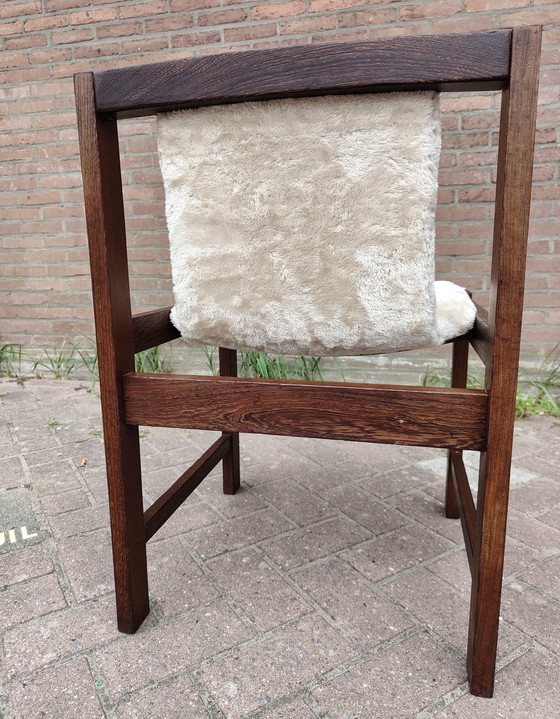 Image 1 of Set di 4 sedie vintage in wengé - rivestite professionalmente
