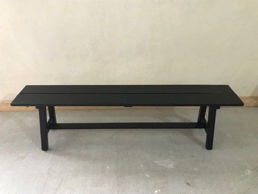 Banc en Bois Patiné Noir