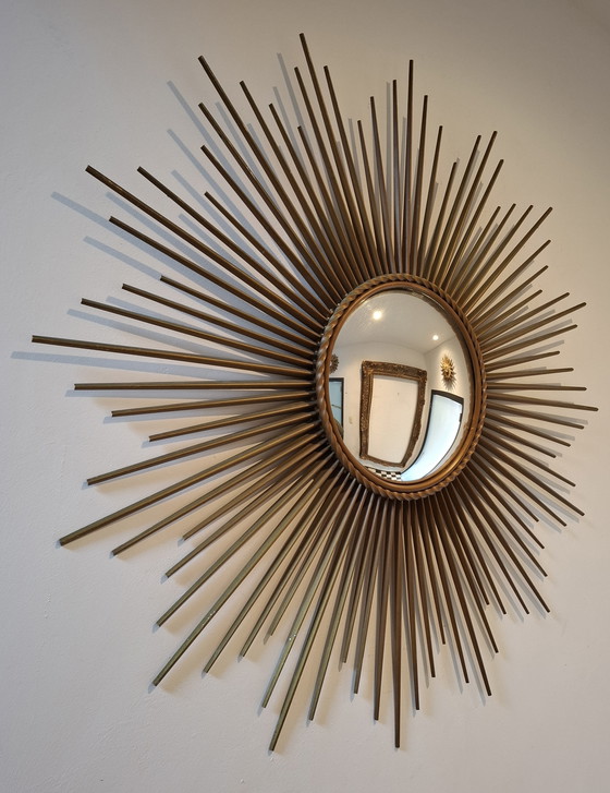 Image 1 of Espejo solar de 83 cm de Chaty Vallauris, firmado en 1960.