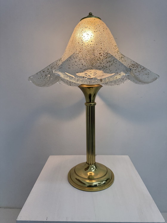 Image 1 of Lampe de table en verre Mid Century, années 1970