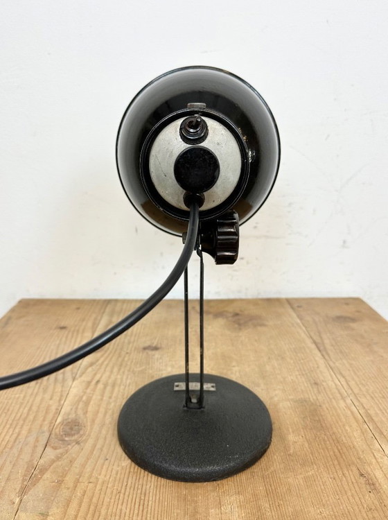 Image 1 of Vintage Black Enamel Table Photo Lamp, 1950s