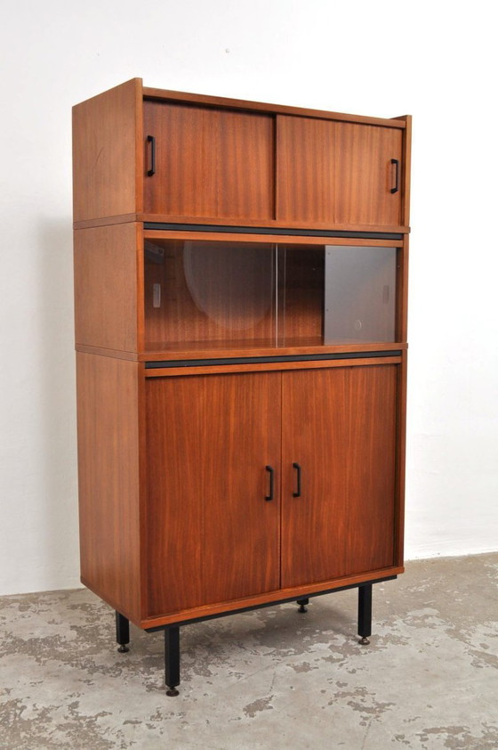 Image 1 of Vintage modular cabinet with display case, 1960s