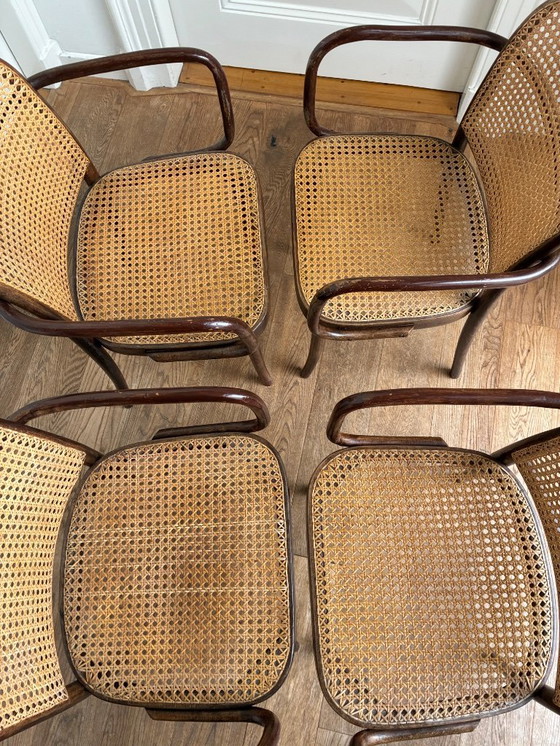 Image 1 of 4x Sessel „Prag“, Entwurf Thonet Nr. 811 von Josef Hoffmann