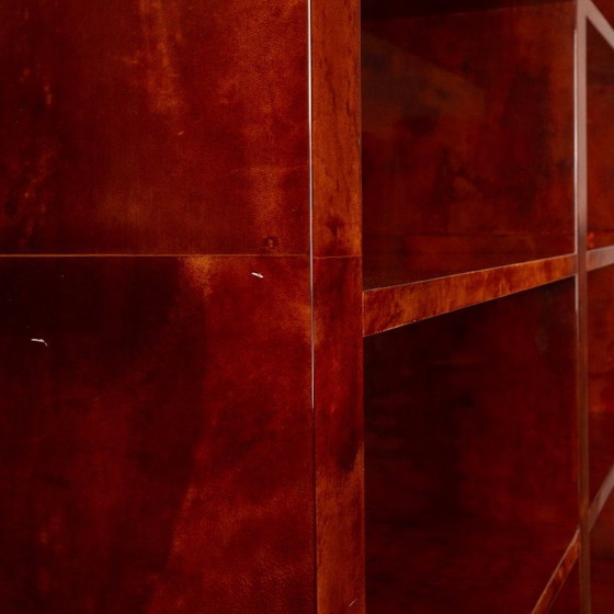 Image 1 of Perkamenten boekenkast van Aldo Tura voor Tura Milano 1960