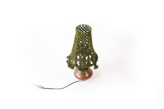 Image 1 of Vintage macramé table lamp