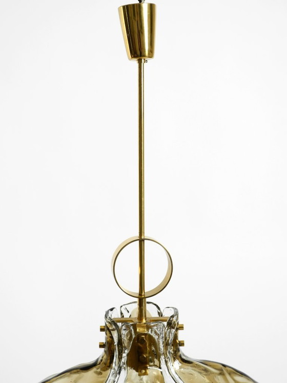 Image 1 of Beautiful, rare, original 1960s J.T. Kalmar Franken heavy Murano glass floral ceiling lamp