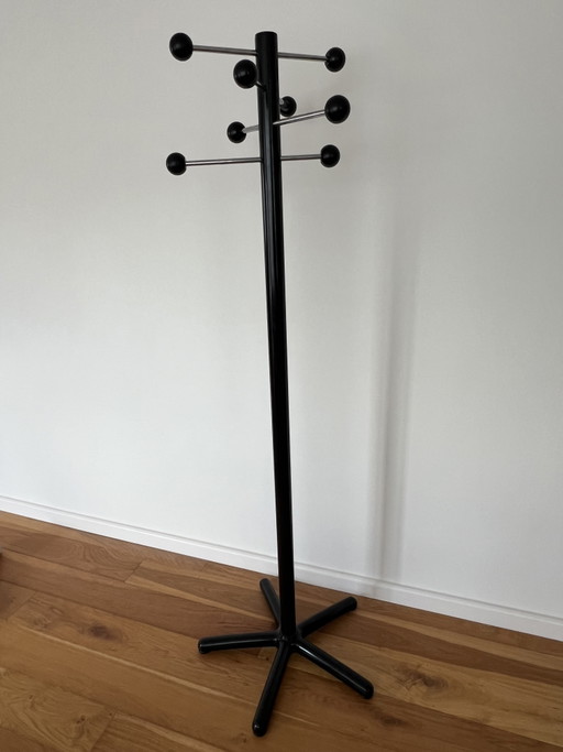Designer Coat Rack Sputnik / Space Age Style – Black with Chrome