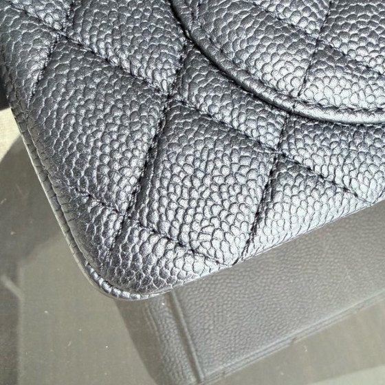 Image 1 of Chanel Filigree CC Medium - 25CM Caviar Quilted Grained Calfskin Black Gold Hardware Series 24