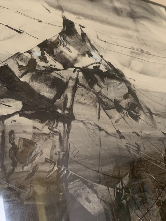 Viatcheslav "Slava" SAVELIEV (1944–2013) – Il Cavallo di Troia (1989) – Dipinti e disegni, Paper, Wood (photo 13 of 15)