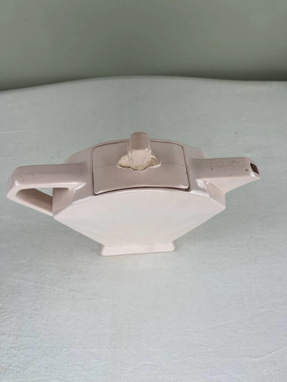 Art Deco rosa Teekanne – Küchenzubehör, Porcelain (photo 2 of 11)