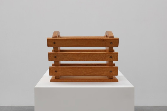 Image 1 of Portariviste di metà secolo in rovere pieno, Francia 1960