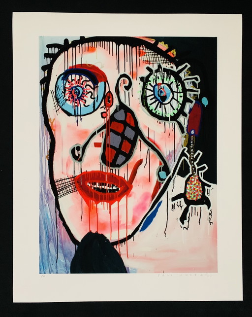 Paul Indrek Kostabi: “Leggo My Ego, firmado, EA, 2013". 