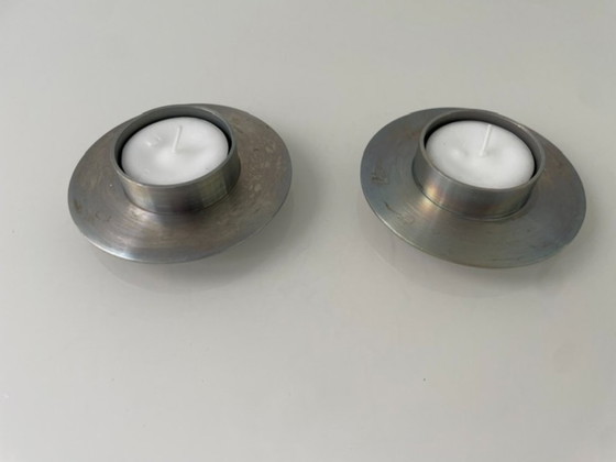 Image 1 of Set di 2 portacandele ZACK in acciaio inox – Design tedesco