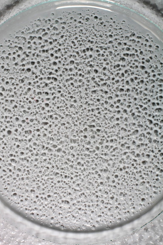 Image 1 of Vintage Georgia Green Bubble Glass schaal / Groot tafelstuk / Italië / jaren 1990