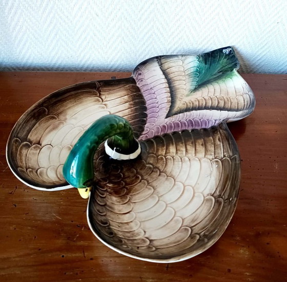 Image 1 of vintage ceramic duck dish