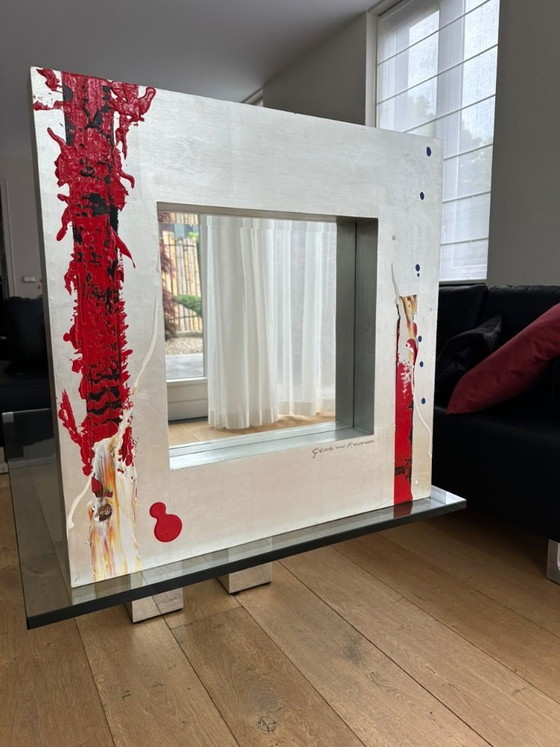 Image 1 of Gert van Reenen – Spiegel gerahmt mit Originalkunst