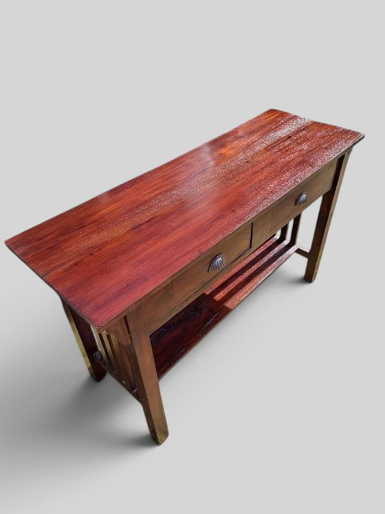 Tavolino orientale, consolle da ingresso, consolle a muro, dimensioni 120x42cm e 72cm di altezza., Console (foto 3 di 5)