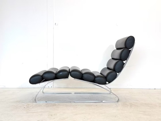 Cor Sinus Leather Relax Armchair with Ottoman Design – Chairs and lounge chairs, Chrome (photo 3 of 16)