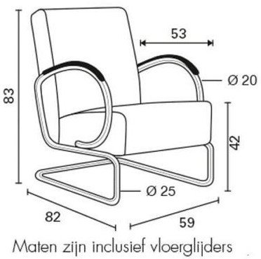 Deux fauteuils Gispen 407