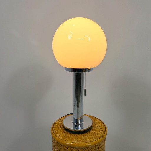 Space age chrome mushroom lamp 1960s Limburg design