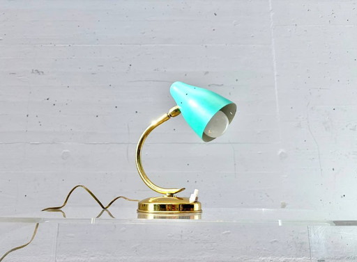 Design tafellamp met metalen kap, Italië jaren 1950