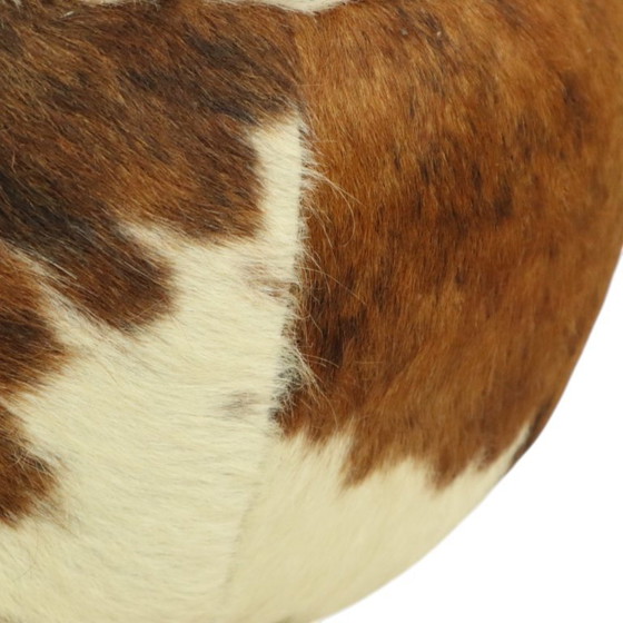 Image 1 of Lage Ronde Poef Koeienhuid Leer