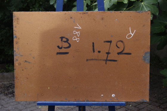 Image 1 of Jean Besnard (1922-2007) Huile Sur Panneau Abstraction Architecturale 1972