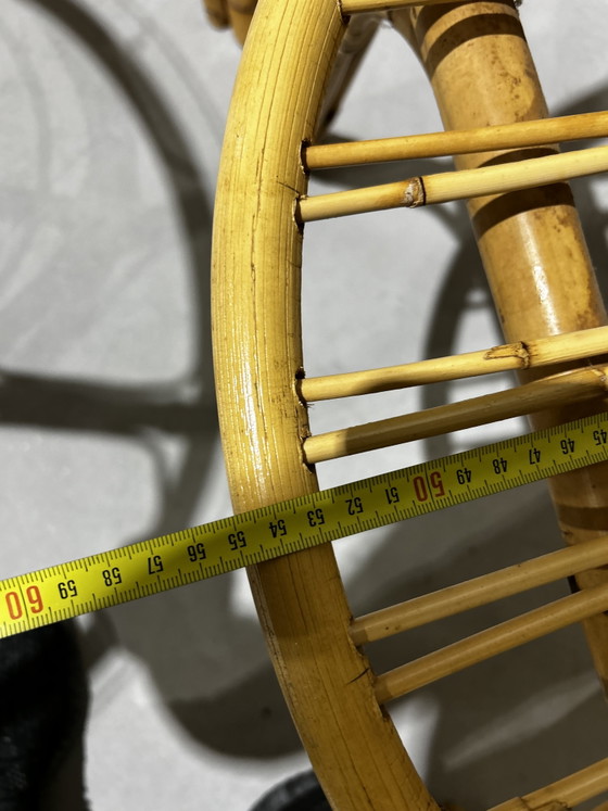Rotan set – Vintage, Zithoek, Glass, Rattan (photo 11 of 12)