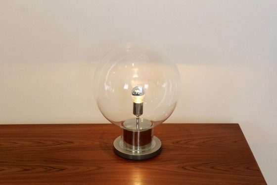 Raak Amsterdam XL Globe Lampe de table Chrome et Verre, Dutch Design Style (photo 5 sur 7)