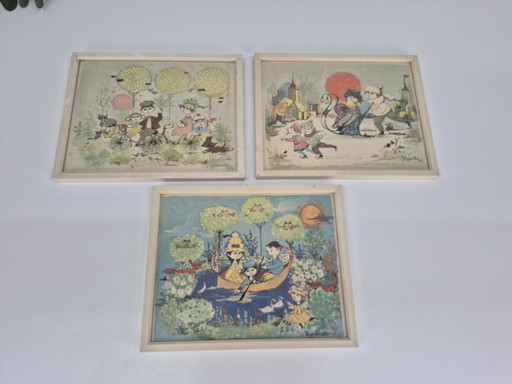 Stampe artistiche vintage Bjørn Wiinblad (3). Arte danese, anni '60.
