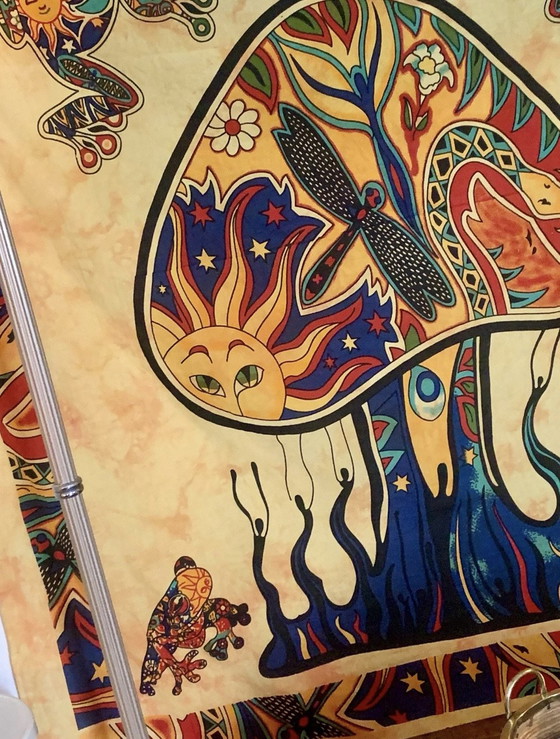 Psychedelische Indiase Wanddecoratie 210x234 cm, Katoen, Meerdere kleuren (foto 5 van 14)