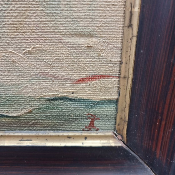 Image 1 of Nature morte aux fleurs anciennes sur toile JJC, début du 20e siècle