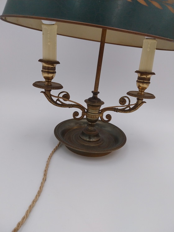 Image 1 of 1 X Lampada da tavolo Bouilotte stile impero. Paralume in metallo.