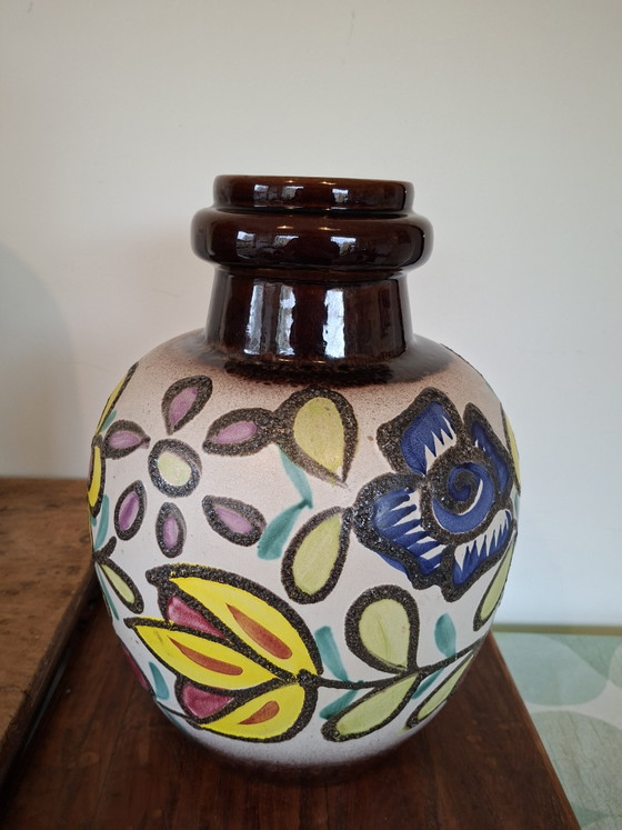 Image 1 of Flower Power large Bay West Germany vase